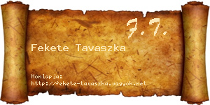 Fekete Tavaszka névjegykártya